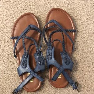 Navy sandals